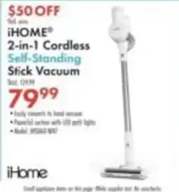 Boscov's IHome 2-in-1 Cordless Self-Standing Stick Vacuum offer
