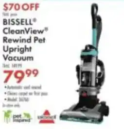 Boscov's Bissell Cleanview Rewind Pet Upright Vacuum offer