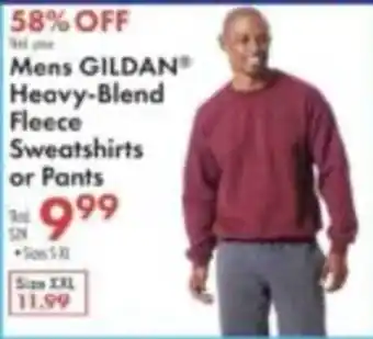 Boscov's Mens Gildan Heavy-Blend Fleece Sweatshirts or Pants offer