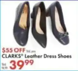 Boscov's Clarks leather dress shoes offer
