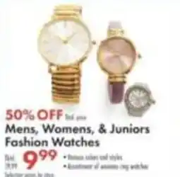 Boscov's Mens, Womens, & Juniors Fashion Watches offer