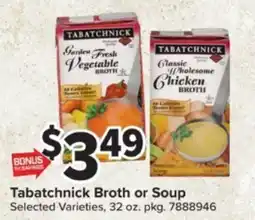 Giant Food Tabatchnick Broth or Soup offer