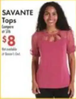 Boscov's Savante tops offer