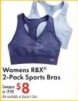 Boscov's Womens RBX Sports Bras offer