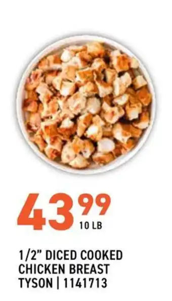 Tyson 1/2" Diced Cooked Chicken Breast