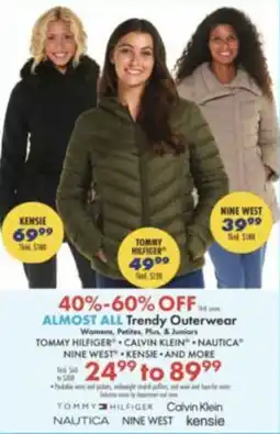 Boscov's Tommy Hilfiger trendy outerwear offer