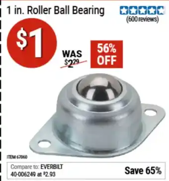 1 in. Roller Ball Bearing
