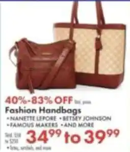 Boscov's Fashion Handbags offer