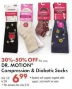 Boscov's Dr. Motion Compression & Diabetic Socks offer