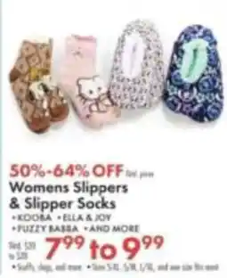 Boscov's Womens Slippers & Slipper Socks offer