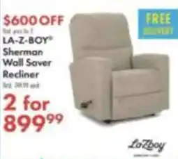 Boscov's La-Z-Boy Sherman Wall Saver Recliner offer