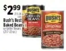 Pioneer Supermarkets Bush's Best Baked Beans or Grillin' Beans offer