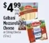 Pioneer Supermarkets Galbani Mozzarella Cheese or Slicing Cheese offer