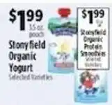 Pioneer Supermarkets Stonyfield Organic Yogurt offer