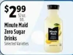 Pioneer Supermarkets Minute Maid Zero Sugar Drinks offer