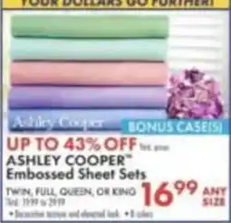 Boscov's Ashley Cooper Embossed Sheet Sets offer