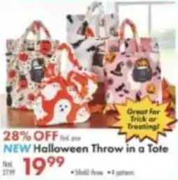 Boscov's New Halloween Throw in a Tote offer