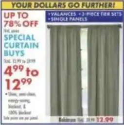 Boscov's Special curtain offer