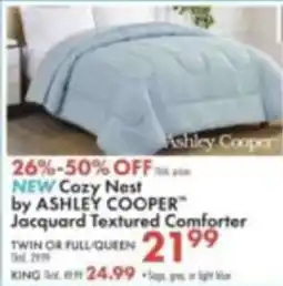 Boscov's New Cozy Nest by Ashley Cooper Jacquard Textured Comforter offer