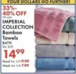 Boscov's Imperial Collection Bamboo Towels offer