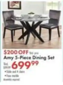 Boscov's Amy 5-Piece Dining Set offer