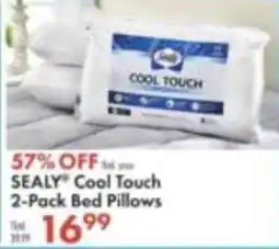 Boscov's Sealy cool touch 2-pack bed pillows offer