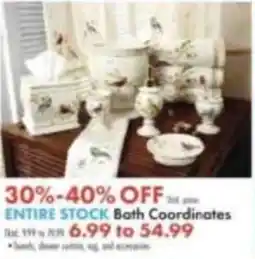 Boscov's Entire Stock Bath Coordinates offer
