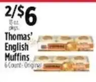 Pioneer Supermarkets Thomas' English Muffins offer