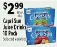 Pioneer Supermarkets Capri Sun Juice Drinks offer