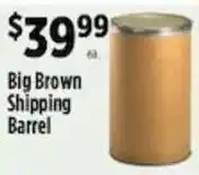 Pioneer Supermarkets Big Brown Shipping Barrel offer