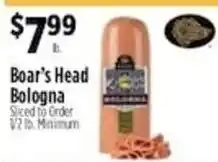 Pioneer Supermarkets Boar's Head Bologna offer