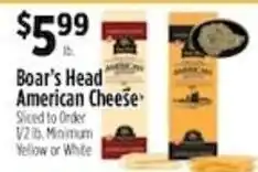 Pioneer Supermarkets Boar's Head American Cheese offer