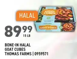 US Foods Chef's Store Thomas Farms Bone-In Halal Goat Cubes offer