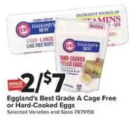 Giant Food Eggland's Best Grade A Cage Free or Hard-Cooked Eggs offer