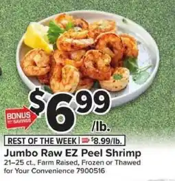 Giant Food Jumbo Raw EZ Peel Shrimp offer