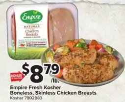 Giant Food Empire Fresh Kosher Boneless, Skinless Chicken Breasts offer