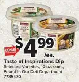 Giant Food Taste of Inspirations Dip offer
