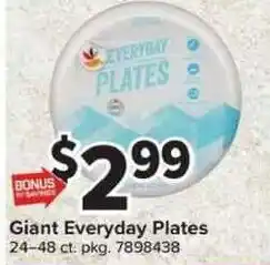 Giant Food Giant Everyday Plates offer