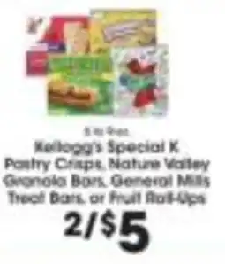 Price Rite Kellogg's Special K Pastry Crisps, Nature Valley Granola Bars, General Mills Treat Bars, or Fruit Roll-Ups offer