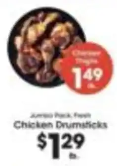 Price Rite Jumbo Pack Fresh Chicken Drumsticks offer