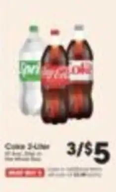 Price Rite Coca-Cola 3-Liter offer