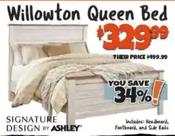Big Lots Signature Design by Ashley Willowton Queen Bed offer