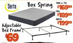Big Lots Serta box spring offer
