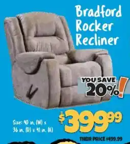 Big Lots Bradford rocker recliner offer