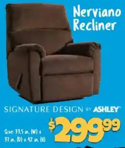 Big Lots Signature Design by Ashley Nerviano Recliner offer