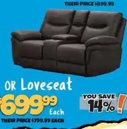 Big Lots Love Seat offer