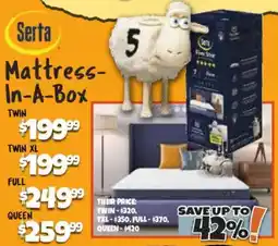Big Lots Serta mattress-in-a-box offer
