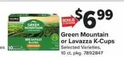 Giant Food Green Mountain or Lavazza K-Cups offer