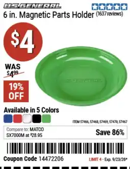 Harbor Freight Tools 6 in. Magnetic parts holder offer