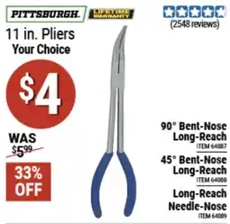Harbor Freight Tools Pittsburgh 11 in. Pliers Your Choice offer